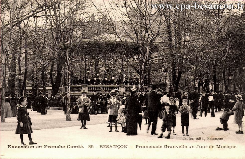 Excursion en Franche-Comté. - 85 - BESANÇON - Promenade Granvelle un Jour de Musique
